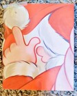 Vintage Christmas Card Fold-out Santa Claus W  Message Christmas Wish In The Bag