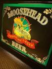 Very Rare Vintage Lighted Moosehead Beer Canadian Lager Glass Mirror