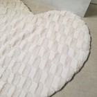 Heart Shaped Pillow Case Ivory 100  Poliester Cover-faux Fur
