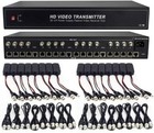 16 Ch Cctv Video   Power Hub With Baluns Bnc Cable For Security Camera System