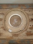 Vintage 10 5-in Beige Floral Embossed Pressed Glass Ceiling Light Shade Art Deco