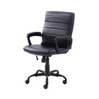 Mainstays Bonded Leather Mid-back Manager s Office Chair  Black