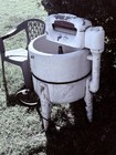 Vintage Top-loading Wringer Washing Machine  White Freestanding side-by-side