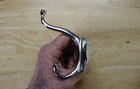 Vntg Chrome On Brass    coat   Hat Hook 4-3 4  Tall with 3-7 16  Projection vgc