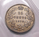 1872h Twenty-five Cents Iccs Vf-30 Aef High Grade Beauty Victoria Canada Quarter
