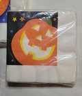 32 Vtg Hallmark   Carlton Cards Pumpkin Jack O Lantern Halloween Napkins 