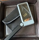 Bausch   Lomb 2x Folding Lighted Handheld Magnifier W acrylic Lens 4  X 2  Case