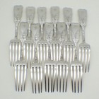 Saint Cloud Dinner Forks Set Of 11 Gorham Sterling Silver 1885 Mono S