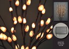 Floral Led Lights Pussy Willow Branch 144 White Leds Christmas Decor Holiday
