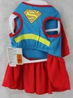 Dc Comics Red   Blue Supergirl Dress Pet Dog Costume Size Medium Nwt