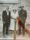 Antique African American  colored Pastors   Standing With Mother 