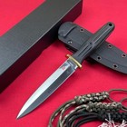 11   New Double Edge 440 Blade Abs Handle Tactics Dagger Hunting Knife Vth95