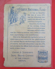 First National Flag  1898 Chase   Sanborn Seal Brand Coffee Victorian Trade Card