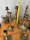 Lot 10 Antique Brass Candlesticks Candle Holders Wedding Lot  