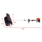 52cc 2 4hp 1700w Epa Gasoline Powered Snow Sweeper Brush Broom 21x10  Paddle