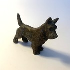 Vtg Scottish Terrier Dog Figurine Cast Bronze 3  Long 2  Tall