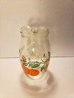 Vtg Mcm Bartlett Collins Small Orange Juice Pitcher Glass Fruit 7 5  Mini 1970s