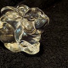 Vintage Crystal Glass Bunny Rabbit Paperweight Figurine  Hand Blown