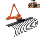 3 Point Landscape Rake-50 pull Behind Tractor Rake For Category-0 Cat-1 Cat-0