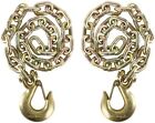2pcs Trailer Safety Chains Grade 70 W  Grab Hooks For Secure Gooseneck Coupler