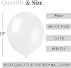 100pcs Premium Latex White Balloons For Balloon Garland And Arch White  12 Inch 