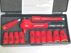 Wiha Tools 1000 Volt Insulated 13 Piece Inch Socket Set Ratchet 1 4  Drive