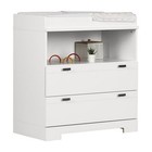 Modern Nursery 2 Drawer Storage Baby Changing Table In White
