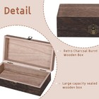 Vintage Wood Storage Box Rectangular Solid Wood Gift Box Keepsake Boxes Stora   