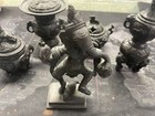 India Ganesh Lot  Of Bronze Sculptures From The Old World Incense Hindu