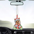 Yorkshire Terrier Dog Christmas Ornament  Yorkie Dog Warm Winter Xmas Ornament