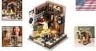 Tiny House Building Kit With Furniture And Led  Perfect Gift For Craft Lovers