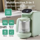 Baby Food Maker With Stainless Steel Steam Basket  One Step 5-in-1 Baby Food    