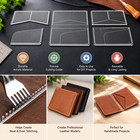5pc Clear Acrylic Leather Wallet Card Bag Template Set Diy Craft Pattern Tool