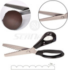 Fabric Pinking Shears Craft Scissors   serrated Scalloped Stainless Steel Handled 