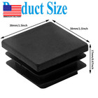 12 Pack 1-1 2 Inch Square Plastic Plug  Insert Tubing End Cap For Square Tubing 