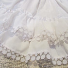 Vtg Golden Age White Ruffled Lace Pageant Party Dress Full Circle Toddler 4-girl