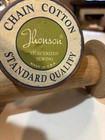 Antique vtg  Spools From Industrial Weaving Wooden  3   Metal Tips One Label 