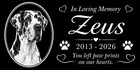 Pet Stone Memorial Grave Marker Granite Plaque Headstone Dog Cocker Spaniel