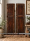 Antique Wooden Shutters Pair 44 5x13 Flat Panel Reclaimed Farmhouse Window Decor