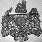 Wwii Dieu Et Mon Droit Stieff Sterling Silver British Coat Of Arms Brooch Pin
