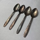 4 Harmony House Serenade Wallace Silver Plate Teaspoons Silverware