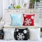 18 x18  Soft Square Snowflake Home Style Cushion Cover Pillowcases 1 Pair 