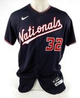 2022 Washington Nationals Erick Fedde  32 Game Issued Pos Used Navy Jersey 46 1