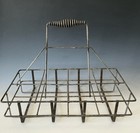 Vtg Huffman hazel Atlas Oil Bottles With Master Mfg Co Spouts   Wire Carrier