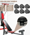 6-pack Sliding Seat Bracket Roller For Bowflex Home Gym Fits Motivator2  Pr1000