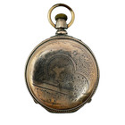 Antique 18s Unsigned Box Hinge Hunter Pocket Watch Case Gold Filled Swiss