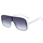 Sunglasses Men Fashion Trendy White Frame Uv400 Protect Bold Shield  Modern 2026