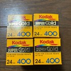 Kodak 35mm Color Negative Film Set Of 4 Super Gold 400 Unused Sealed