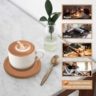Cork Coasters For Drinks Absorbent - 6 Pcs 4 Inch Cork Coasters With Lip Heat