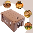 Insulated Top Loader Food Carrier Catering Dish Box With 3 Pans 30l Camping New